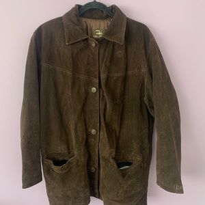 Vera Pelle brown suede unstructured jacket